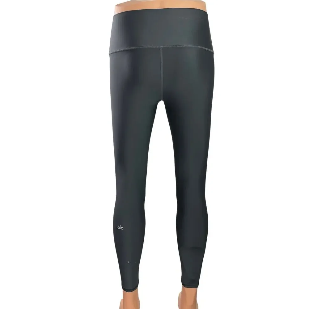 Alo Yoga Airlift Womens Black High-Rise Skinny Activewear Yoga Leggings Pants S